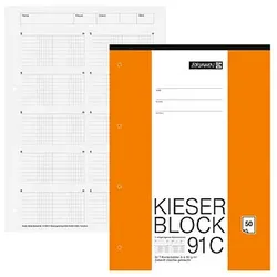 BRUNNEN Arbeitsblock Kieserblock DIN A4 T-Konten Lineatur 91C