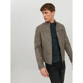 JACK & JONES JJEROCKY in Kunstlederoptik mit Reißverschlusstaschen", Herren, Gr. S bis XL - für Männer - Größe S - grau - S