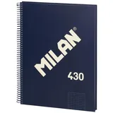 Milan MILAN® Notizbuch A4, 80 Blatt, Papier 95 g/m2, Serie 1918, blau