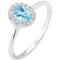 Elli DIAMONDS Verlobungsring Topas Diamant (0.08 ct.) 925 Silber Ringe Damen