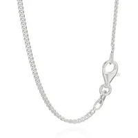 NKlaus Panzerkette 925 Sterling Silber Kette Panzerkette 45cm Königsk silberfarben