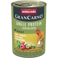 Animonda GranCarno Adult Superfoods Huhn + Spinat, Himbeeren, Kürbiskerne 6 x 400 g