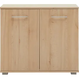 Priess Hochkommode Lindau 82 x 71 x 38 cm Braun / Weiß