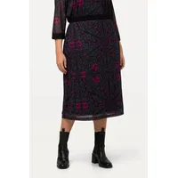 Ulla Popken Maxirock Damen Schwarz 54/56
