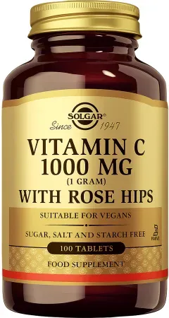 Solgar Vitamine C With Rose Hips Rozenbottel 1000mg 100 Tabletten