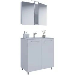 VCM Badmöbel-Set Breite Waschtisch: 80 cm, ohne Beleuchtung - weiss