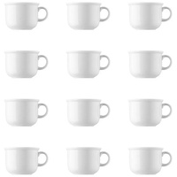 Thomas Porzellan Tasse Kaffee-Obertasse - TREND Weiß - 12 Stück, Porzellan, Porzellan, spülmaschinenfest und mikrowellengeeignet weiß