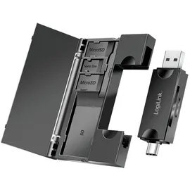 Logilink Card Reader, Extern, USB 3.2 Gen1, microSD, SD-