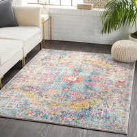 livabliss Teppich MUNICH, rechteckig, Höhe: 11,43 mm, Vintage Orient Teppich im Boho Stil blau|bunt 120 cm x 170 cm x 11,43 mm