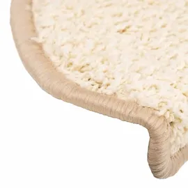 vidaXL Stufenmatten 30 Stk. 65x21x4 cm Creme Halbrund Groß