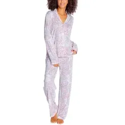PJ Salvage Playful Prints Pyjama Grau/Rosa X-Large Damen