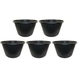 5X Mörtelkübel DEWEPRO® - Mörteleimer - Mörtelwanne - Baueimer - Mörtelkasten für Garten und Baustelle, rund 65 Liter