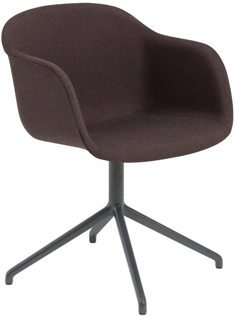 Muuto Fiber Armchair, swivel base, remix 373 / schwarz