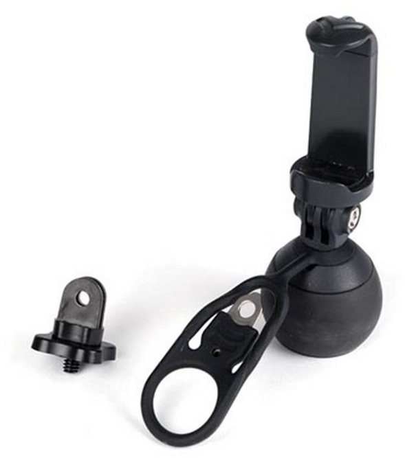 Velleman CAMB28 Handy-Halterung, (Kugelförmiger Flaschenhalterung für Smartphone) schwarz