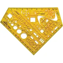 ARISTO Zeichenschablone gelb-transparent