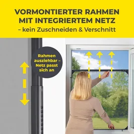 EasyMaxx Insektenschutzgitter Teleskop 4er-Set 80 x 100 cm Anthrazit