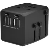 MicroConnect MicroConnect, Reiseadapter, World Travel Adapter 4 USB-A- und 2 USB-C-Anschlüsse