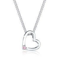 elli by julie & grace Elli Herz Rosa Kristall 925 Sterling Silber 45 Damen