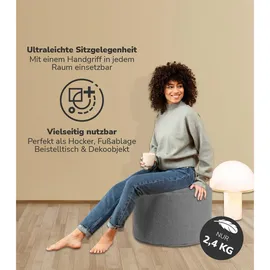 mokebo Pouf, Hocker o. Sitzhocker Der Ruhepouf Sitzpouf, aus stoff in Grau