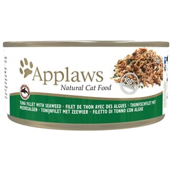 APPLAWS Cat 72x156g Nassfutter für Katzen – Thunfischfilet und Seetang
