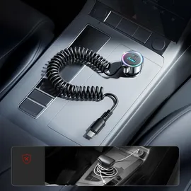 Joyroom Auto-Schnellladegerät 3 in 1 mit USB-Typ-C-Kabel 1,5 m 55 W schwarz (JR-CL07) 3-in-1 1x USB - 1x PD 55W + Type-C cable (black)