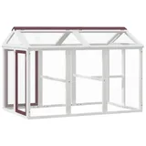vidaXL Freilaufgehege Mokka 141 x 94 x 104 cm Weiß