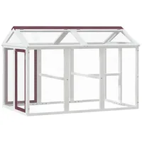 vidaXL Freilaufgehege Mokka 141 x 94 x 104 cm Weiß