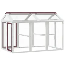 vidaXL Freilaufgehege Mokka 141 x 94 x 104 cm Weiß