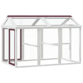 vidaXL Freilaufgehege Mokka 141 x 94 x 104 cm Weiß