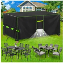 FORTRY Tischabdeckung 150 x 94 x 75 cm Schwarz