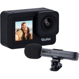 Rollei Actioncam D6Pro - 5K-Video, 2,2" IPS-Touchscreen, Wasserdichtes Gehäuse bis zu 30 m, 6-Achsen-Bildstabilisierung, Drahtloses Mikrofon inklusive