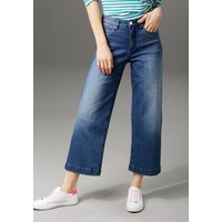 Aniston CASUAL 7/8-Jeans, in Used-Waschung, blau