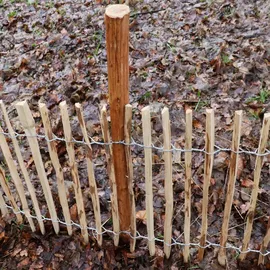 Aquagart 5m Komplett Set Staketenzaun 120cm hoch Lattenabstand 4-6cm mit 5 Holzpfosten 1,...