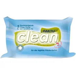 FAKTUclean feuchtreinigende Pflegetücher für sensible Haut im Analbereich, pH-hautneutral,  parfümfrei und ohne Alkohol oder Farbstoffe. 5 Stk.