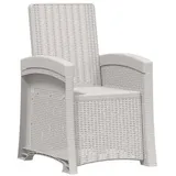 vidaXL Garten-Liegesessel Rattan-Optik Weiß PP