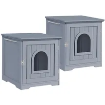 Yaheetech Katzenklo Schrank für Katzentoilette Katzenschrank Katzenhöhle Weiß