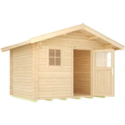 Weka Gartenhaus 131 mit Vordach 250 x 250 cm - 50 % Rabatt auf Dacheindeckung