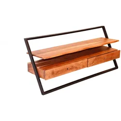 KAWOLA Lowboard VITA TV-Board Akazie braun 2 Schubladen