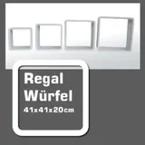 Schwäbische Albumfabrik Regal-Würfel weiß, m. Wandaufhängung