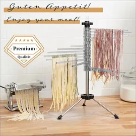 Gourmeo Nudeltrockner & Pastatrockner in transparent - Nudelständer mit 14 Sprossen - Nudel- & Pasta Zubehör Trockner für bis zu 2 kg inkl. Tran... - Transparent