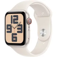 Apple Watch SE 2024 GPS + Cellular 44 mm Aluminiumgehäuse Polarstern, Sportarmband Polarstern M/L