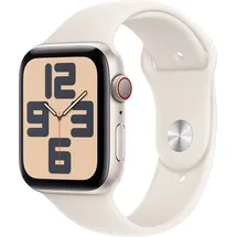 Apple Watch SE 2024 GPS + Cellular 44 mm Aluminiumgehäuse Polarstern, Sportarmband Polarstern M/L