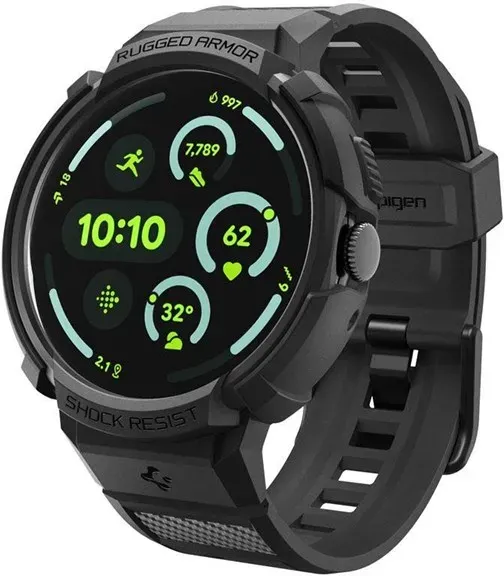 Rugged Armor Pro + Stand - matte black - Google Pixel Watch 4 45mm