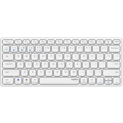 Rapoo Kabellose Multimodus Tastatur "E9600M", DE-Layout, weiß