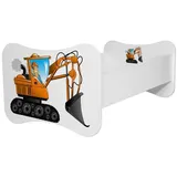 Feldmann-Wohnen Kinderbett Gonzalo 80 x 160 cm Holz weiß-orange