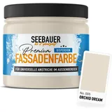 SEEBAUER diy Universal-Fassadenfarbe Beige 300ML für Außen (No. 005 Orchid Dream) Hoch deckende Fassadenfarbe mit Wetterschutz - Geeignet für Putz, Mauerwerk und Beton