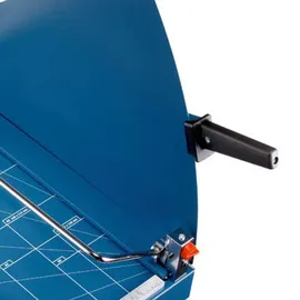 DAHLE 517 Hebel-Schneidemaschine mit manueller Bügelpressung (550 mm bis DIN A3, Schnitthöhe 3,5 mm, Metalltisch) Blau