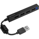 Speedlink SNAPPY SLIM USB Hub 4-Port, USB 2.0 Passive, Black