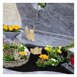 Relaxdays Grabengel 2er Set, Engelfigur anmutig, wetterfest, frostsicher, Grabschmuck, Schutzengel, Kunststein, weiß