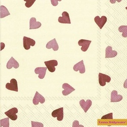 Serviette Hearts 20tlg. Papier Rosa